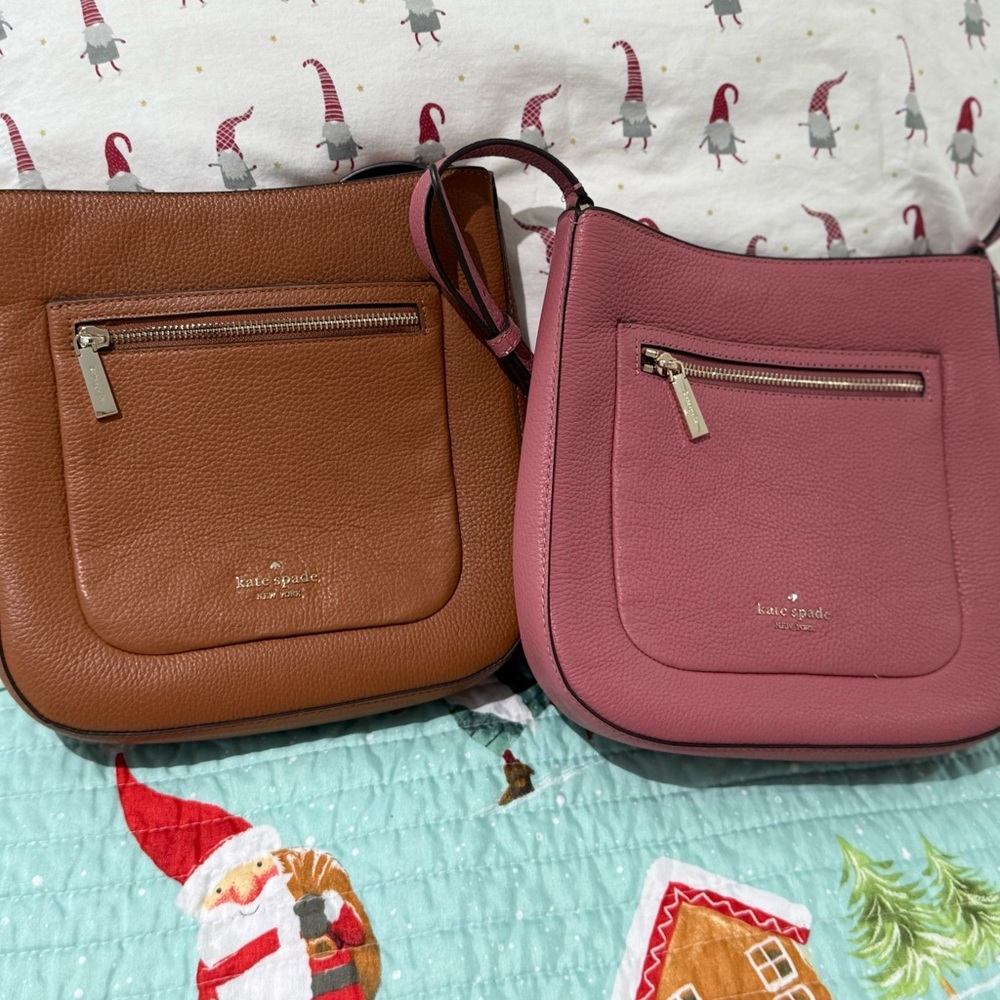 Kate Spade Brown and Pink Leather Crossbody Bags